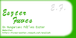 eszter fuves business card